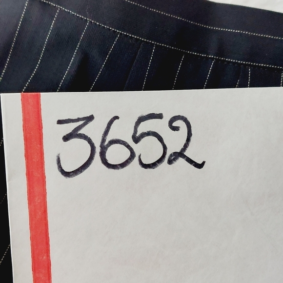 Max Mara Straight Leg Zip Button Closure Women White Stripe Trouser Pants P3652 - Picture 9 of 9